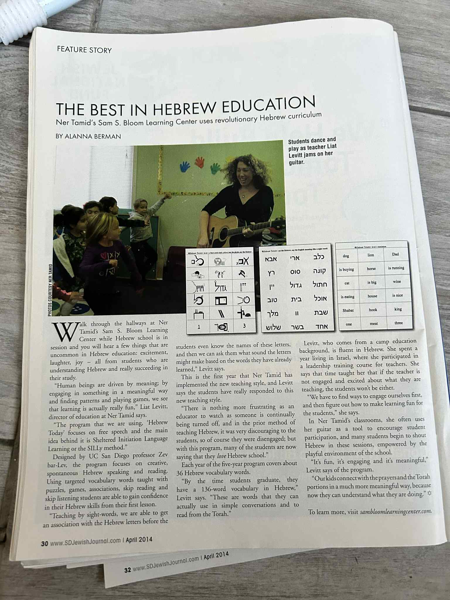 San Diego Jewish Journal feature article - The Best in Hebrew Education